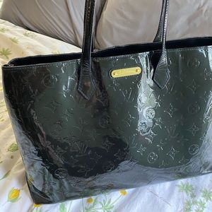 Louis Vuitton Wilshire MM Tote Shoulder Bag Gris